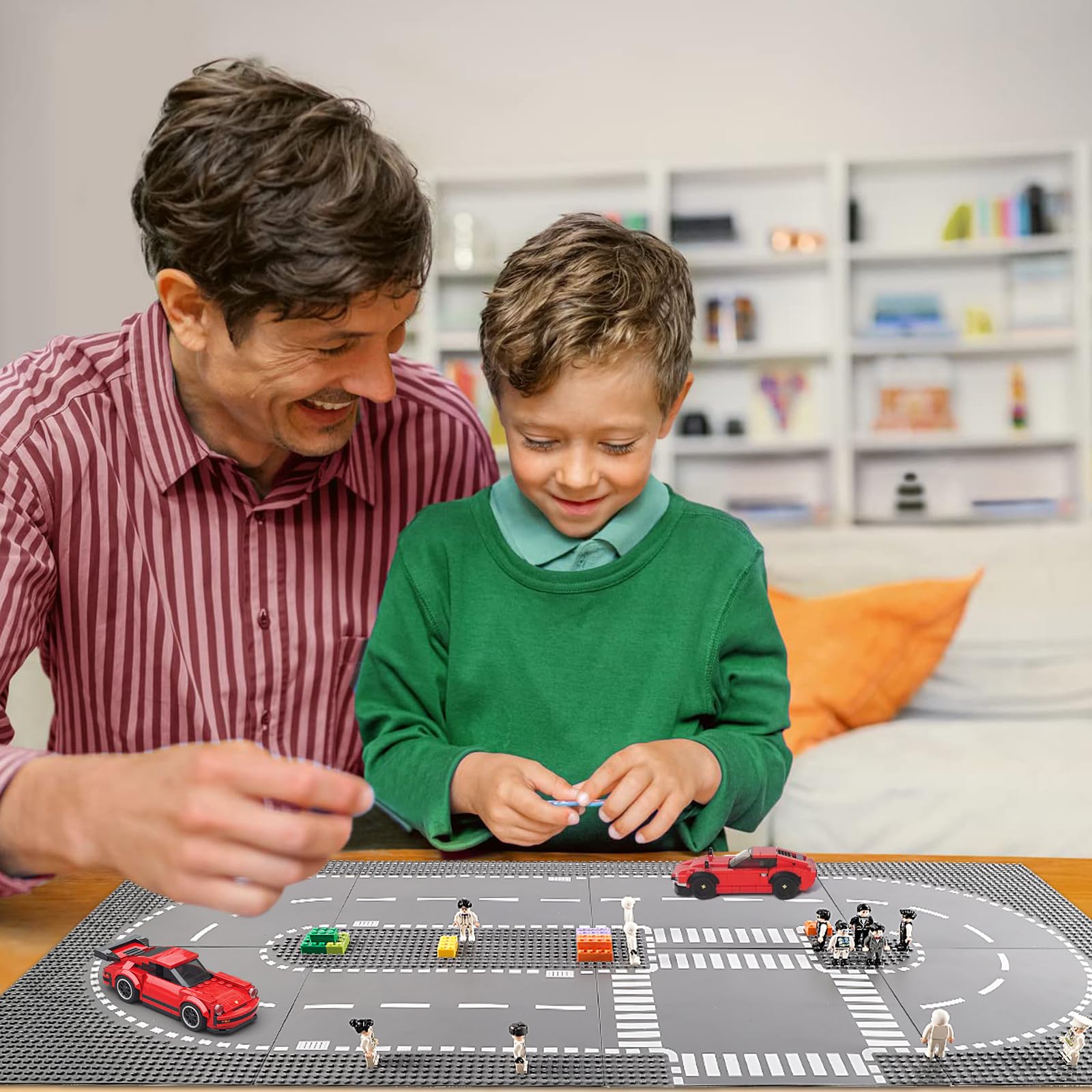 Pokiiulk road baseplates spark creative city-building ideas during hands-on play