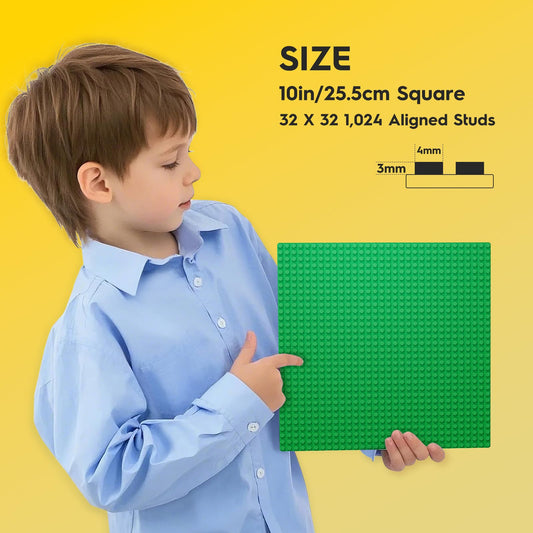 Pokiiulk Classic Baseplates in blue provide a reliable foundation for large city designs.