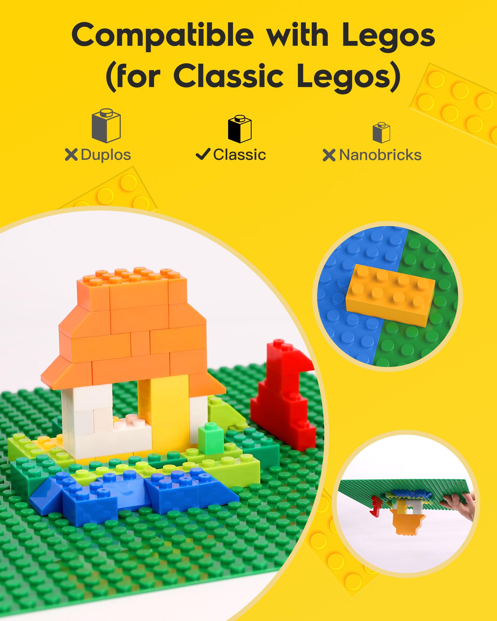 Pokiiulk 10x10 red baseplates offer vivid contrast for playful architecture projects.