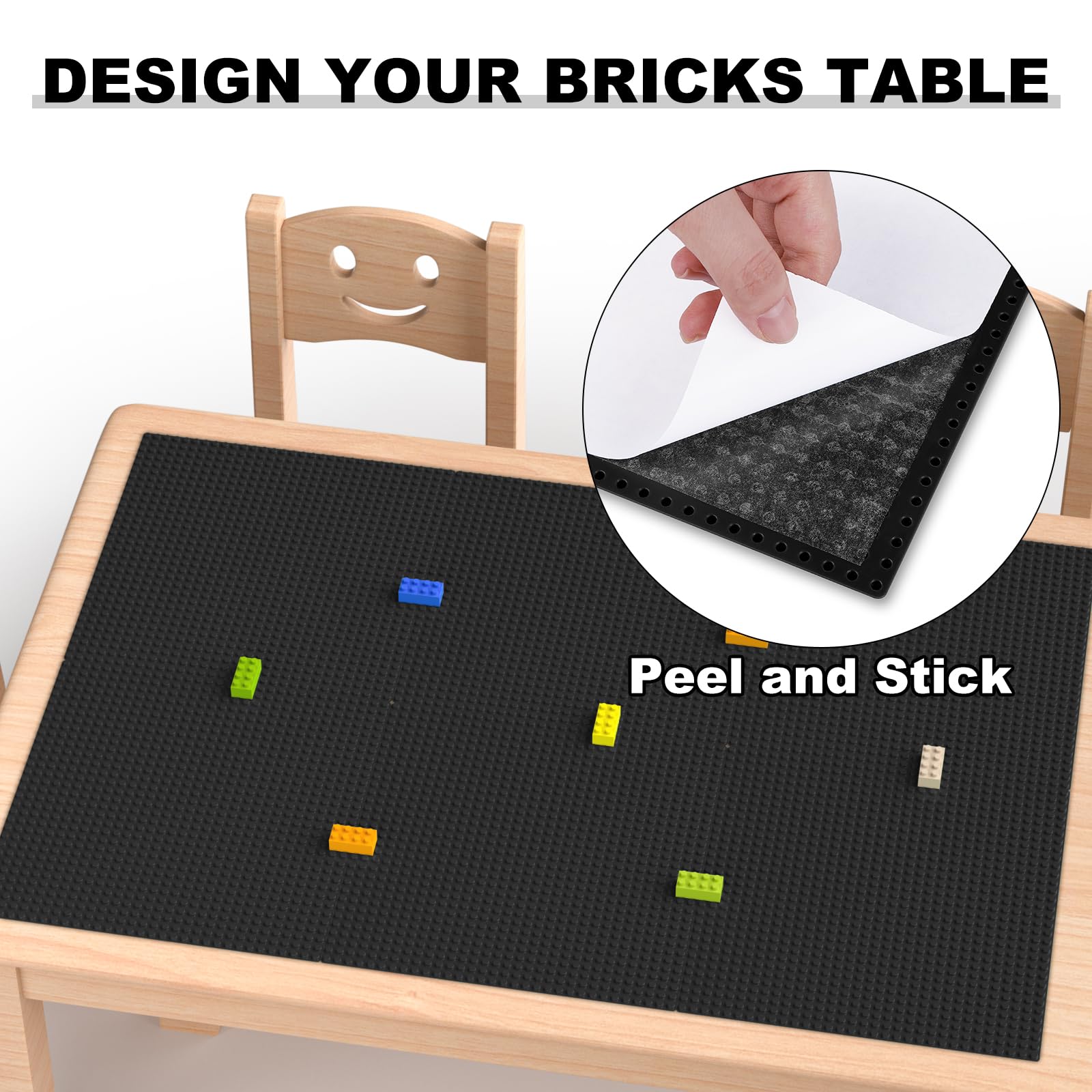 Pokiiulk 6-pack baseplates for 10x10 builds keep bricks organized.