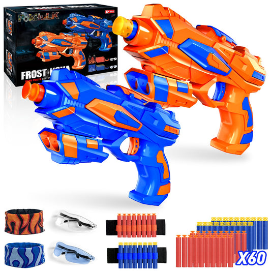 Pokiiulk foam blaster set with two guns for safe, action-packed play sessions.