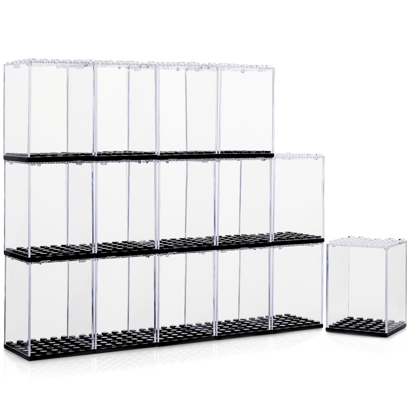 Pokiiulk minifigure display case keeps Lego figures dust-free with clear visibility.