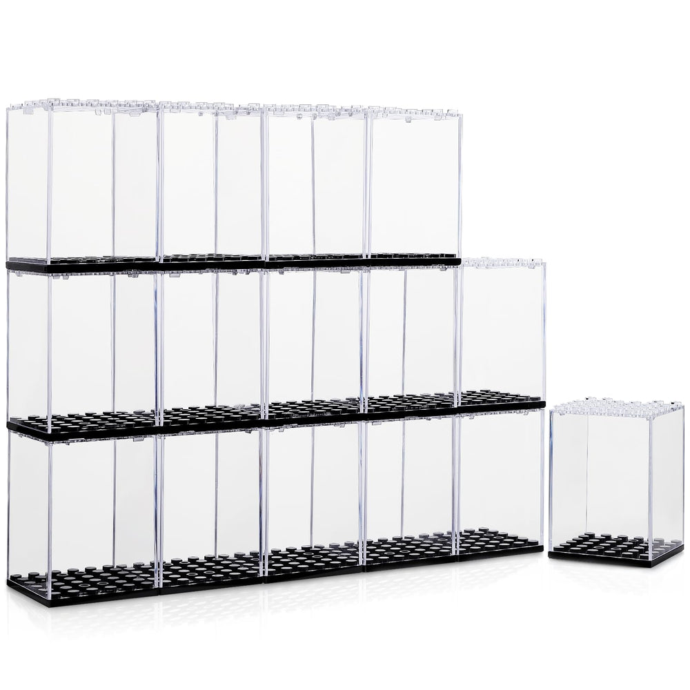 Pokiiulk minifigure display case keeps Lego figures dust-free with clear visibility.