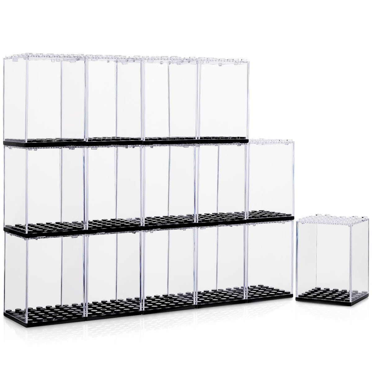 Pokiiulk minifigure display case keeps Lego figures dust-free with clear visibility.