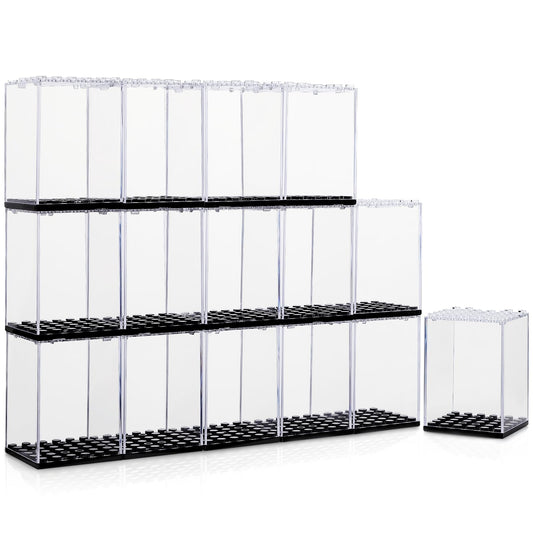 Pokiiulk minifigure display case keeps Lego figures dust-free with clear visibility.
