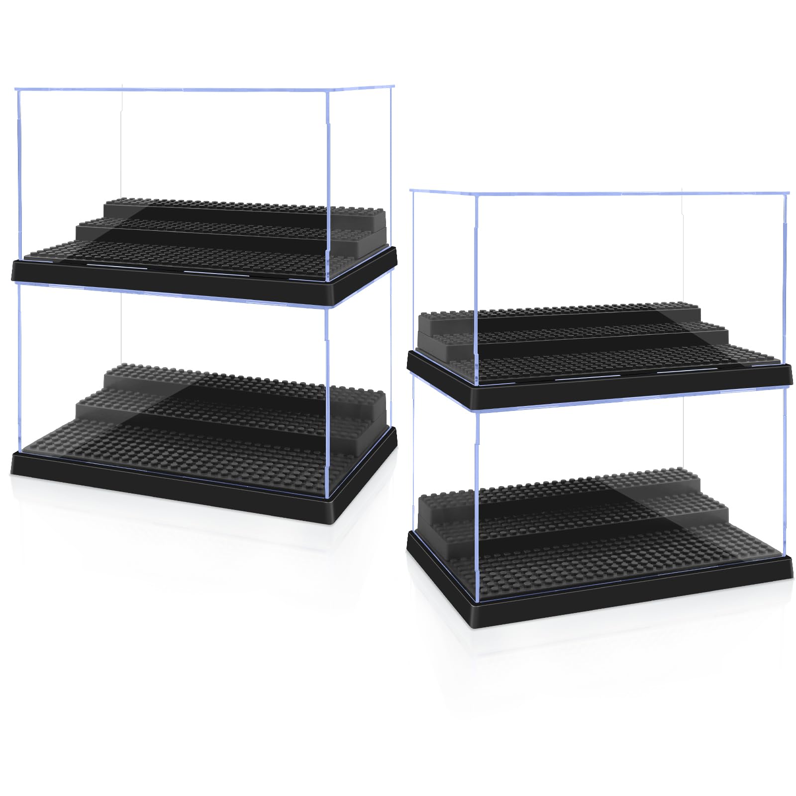 Pokiiulk front-view minifigures display case keeps figures organized and dust-free.