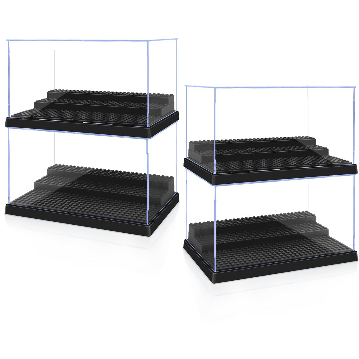 Pokiiulk front-view minifigures display case keeps figures organized and dust-free.