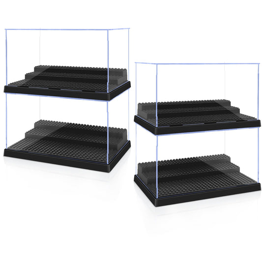 Pokiiulk front-view minifigures display case keeps figures organized and dust-free.