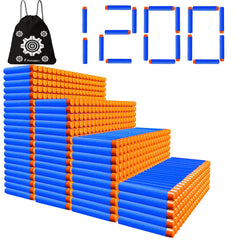 POKONBOY 1200-pack darts shown with Nerf compatibility for extended play.