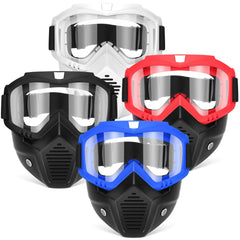 POKONBOY 4-pack detachable masks front view, comfortable and breathable for extended Nerf play.