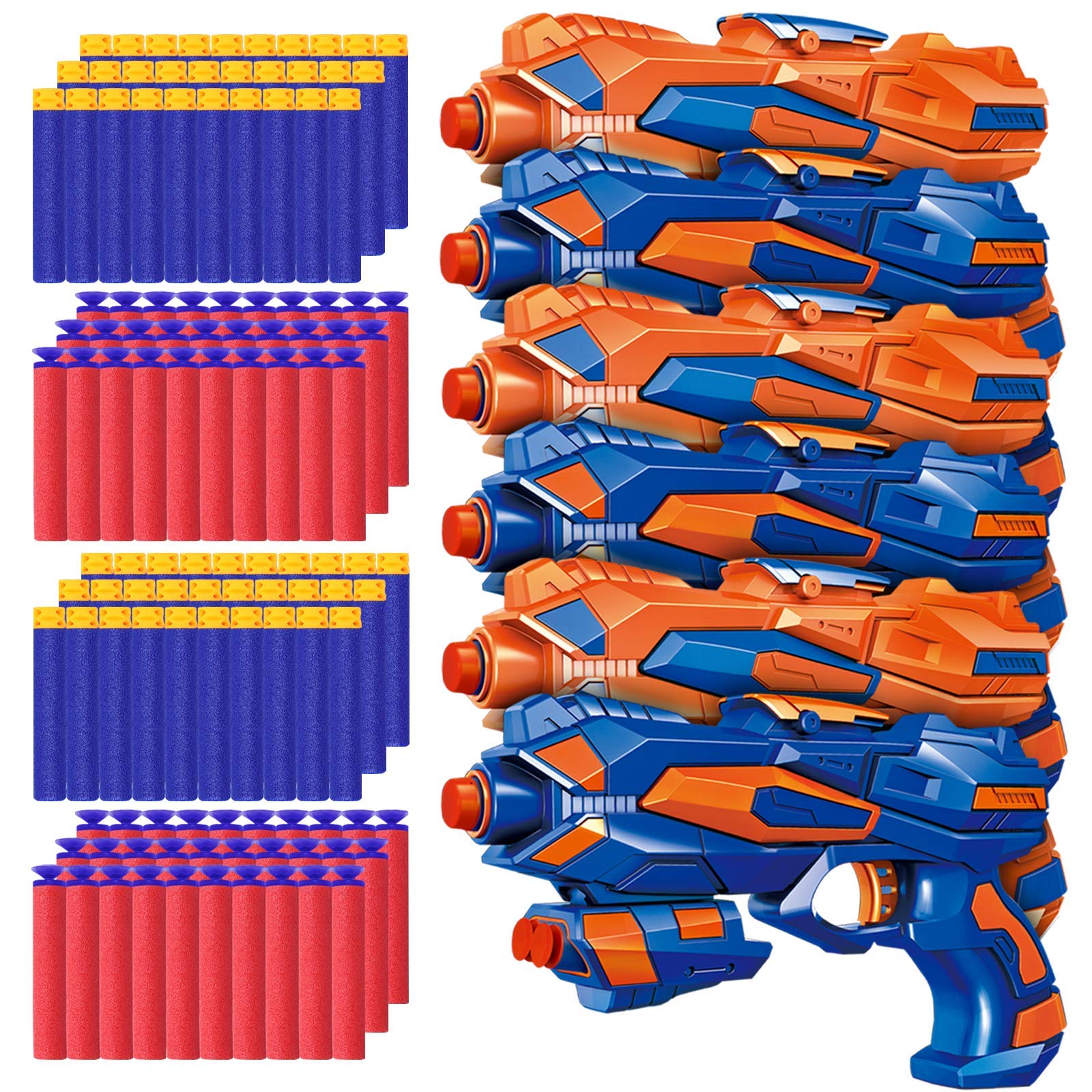 POKONBOY six-pack blaster guns for kids ready for outdoor play