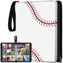 POKONBOY 9-pocket binder with 900-card capacity keeps baseball card collection organized.