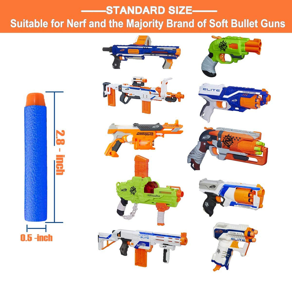 High-volume refill pack display of 1200 darts for uninterrupted Nerf sessions.