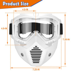 POKONBOY detachable mask with goggles provides wraparound protection for quick target tracking