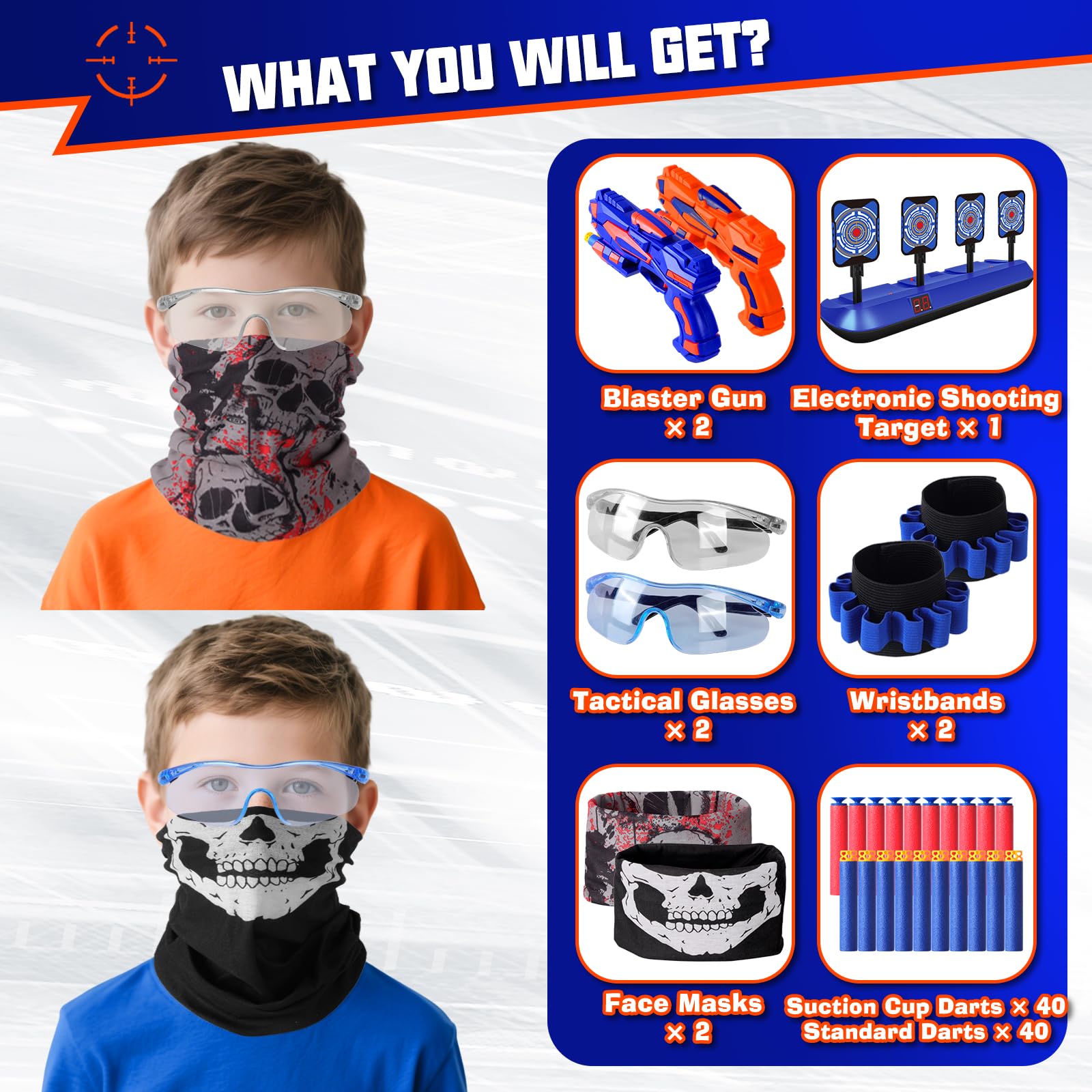 POKONBOY dual foam dart blasters for safe, engaging target practice.