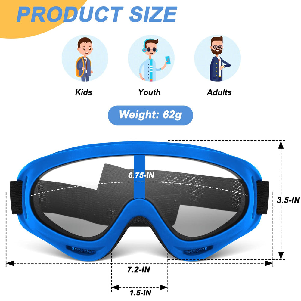 POKONBOY blue Nerf goggles designed for easy team color identification.
