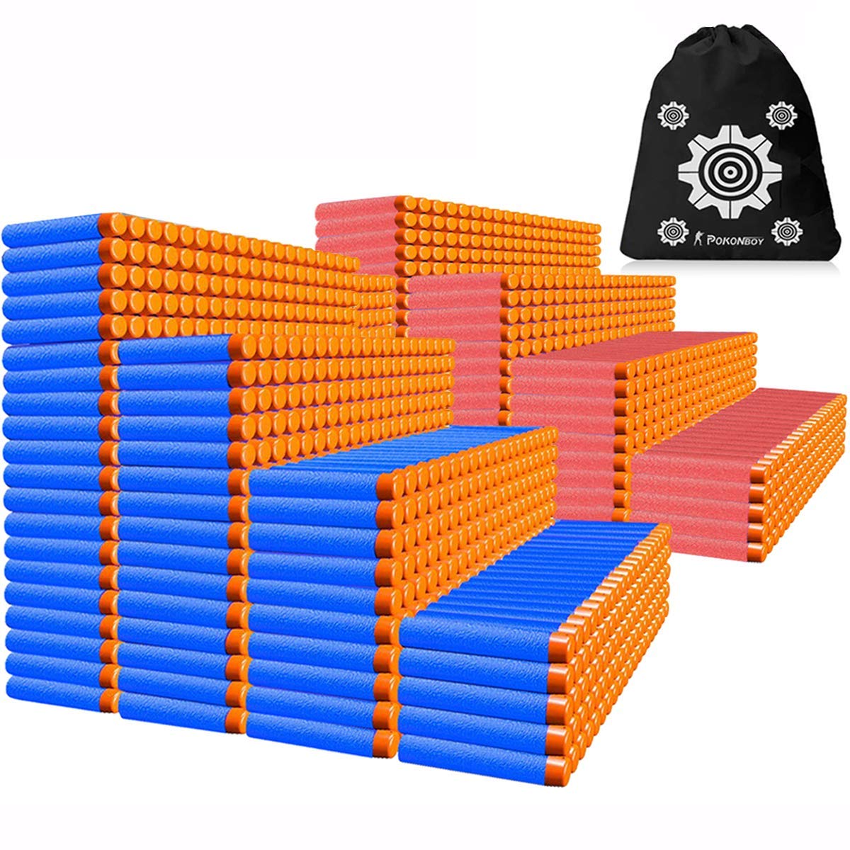 POKONBOY Nerf darts red and blue refill pack ideal for team battles and fast reloads.