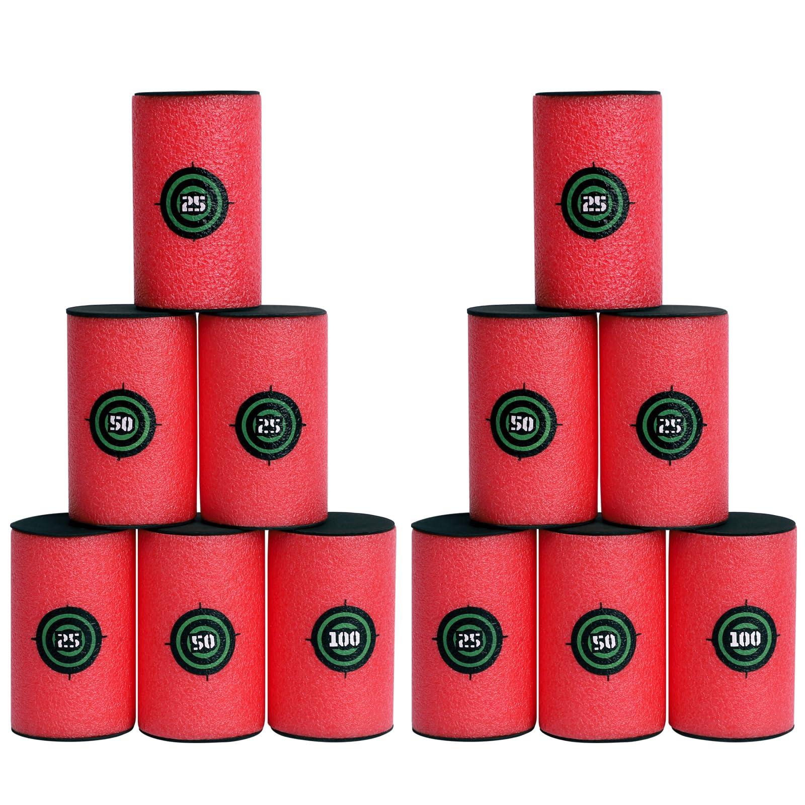 POKONBOY soft bullet target set of 12 for Nerf play in a pack