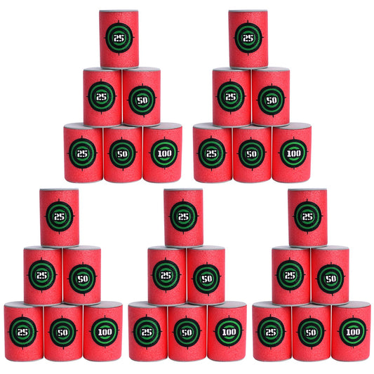 Pokonboy soft bullet target set for Nerf blasters, durable EVA targets
