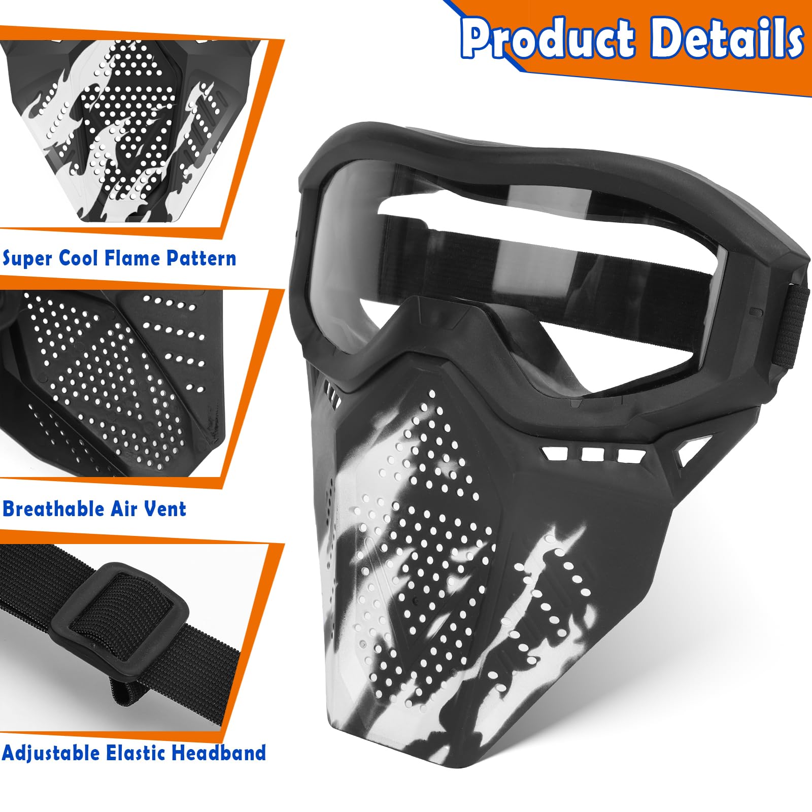POKONBOY adjustable-strap mask for secure fit during active play.