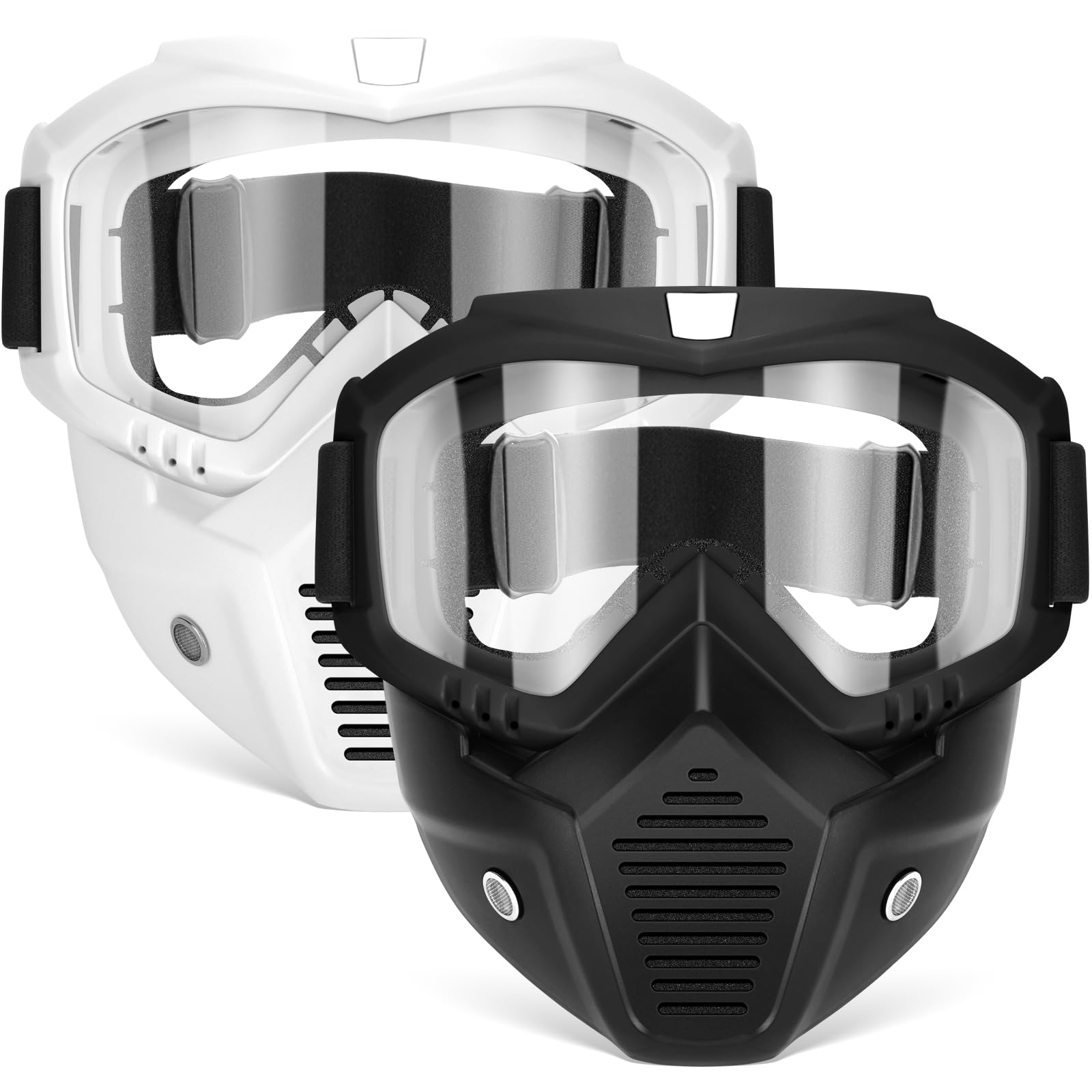 POKONBOY two pack detachable masks with goggles for Nerf battles