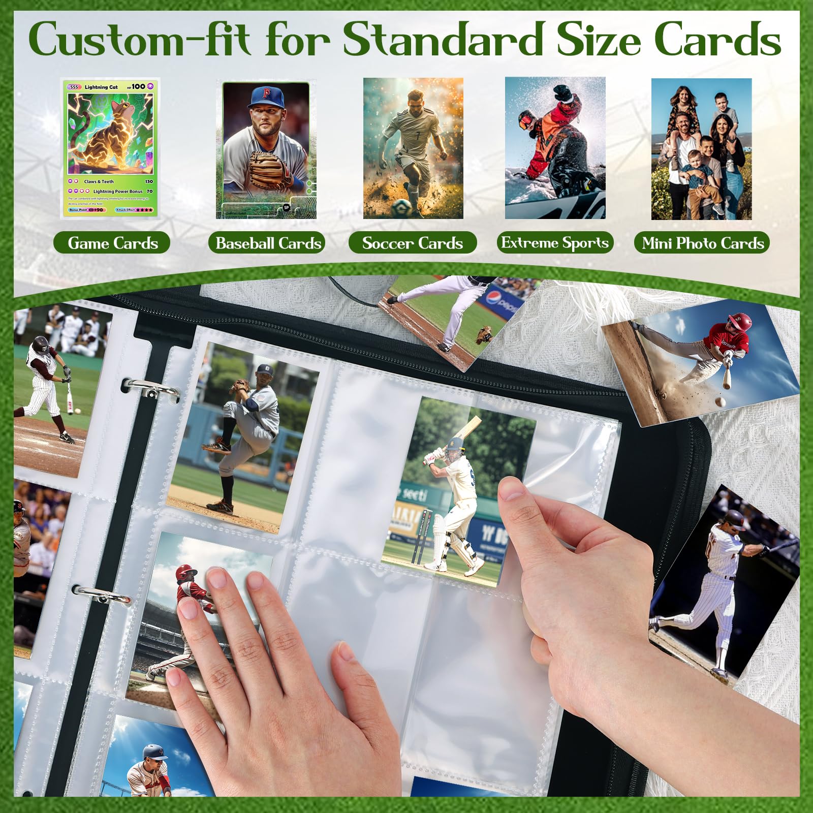 POKONBOY waterproof and acid-free materials help preserve card condition.