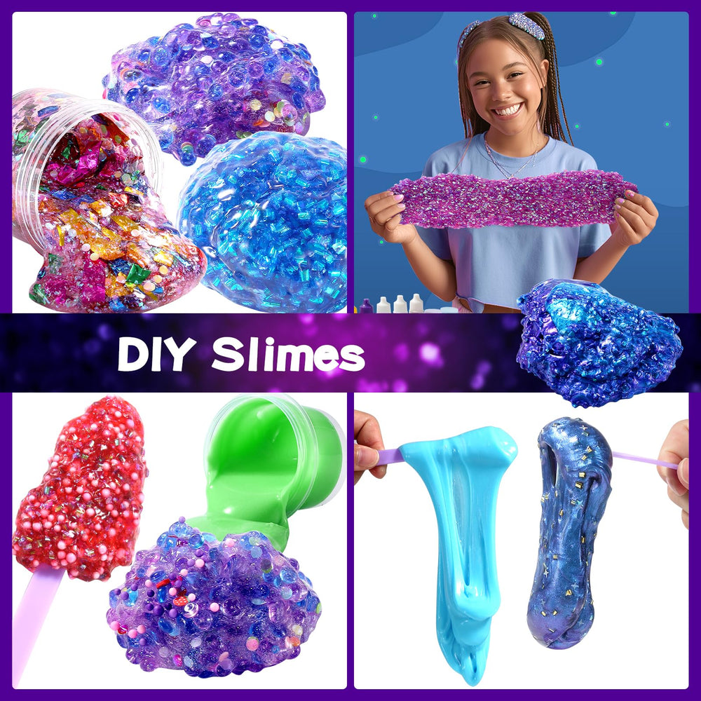pokujyrt Confetti Slime Kit—foam balls for fluffy slime texture and dimension.