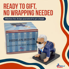 Political Satire Biden white hair sunglasses feature adds bold desk decor.