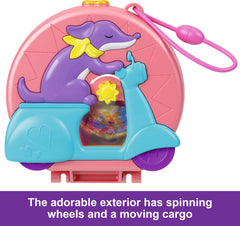 Polly Pocket Adventure Moped Compact moving cargo piece sparks city-mission imagination