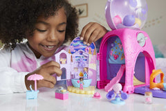 Polly Pocket Gumball Bear playset bear cap cafe invites cozy pretend treats.