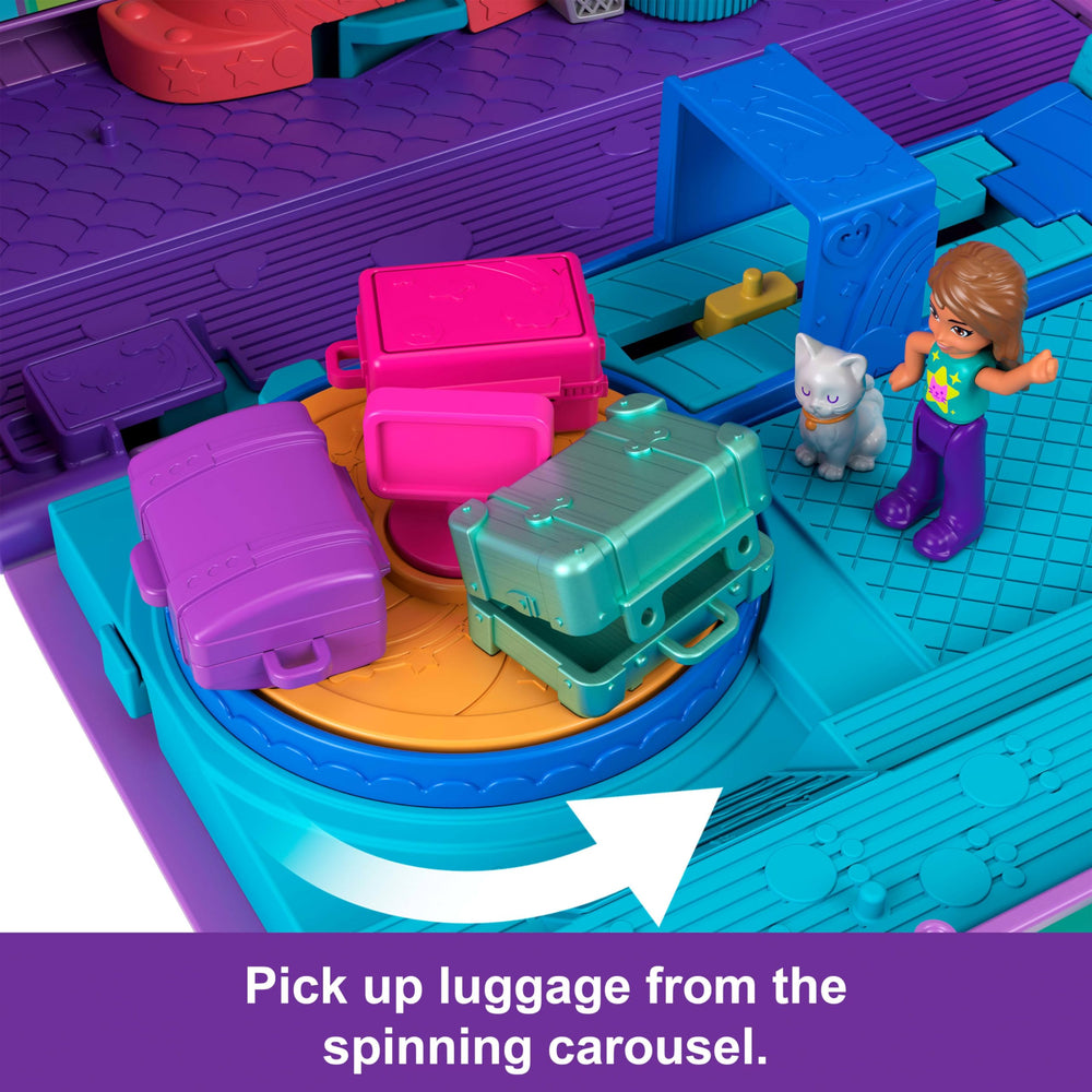 Polly Pocket Kitty Airways overhead bins for luggage stowing pretend play
