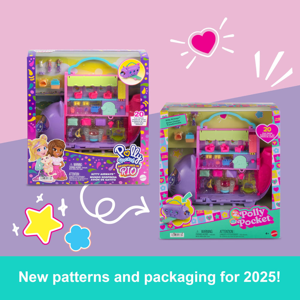 Polly Pocket Kitty Airways spinning stage for performances and stage time fun