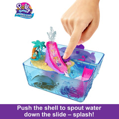 Polly Pocket Sparkle Cove animals and gems ignite imaginative treasure hunts.