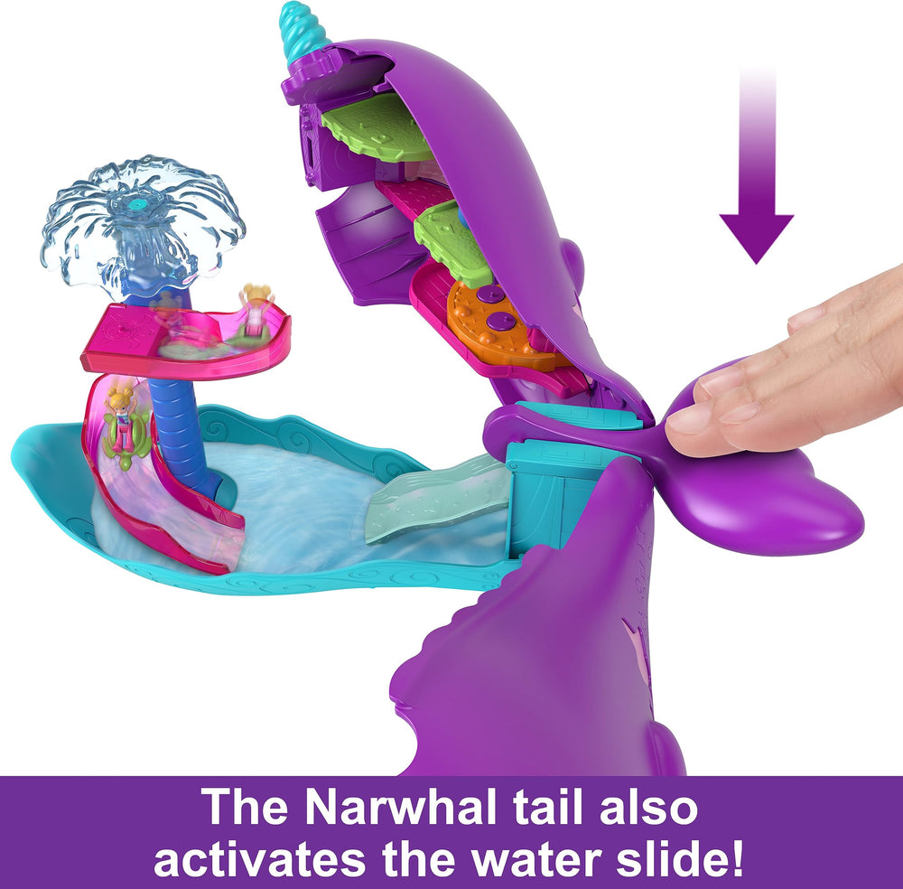 Polly Pocket Sparkle Cove Elevator and Dining two-story setup sparks role-play