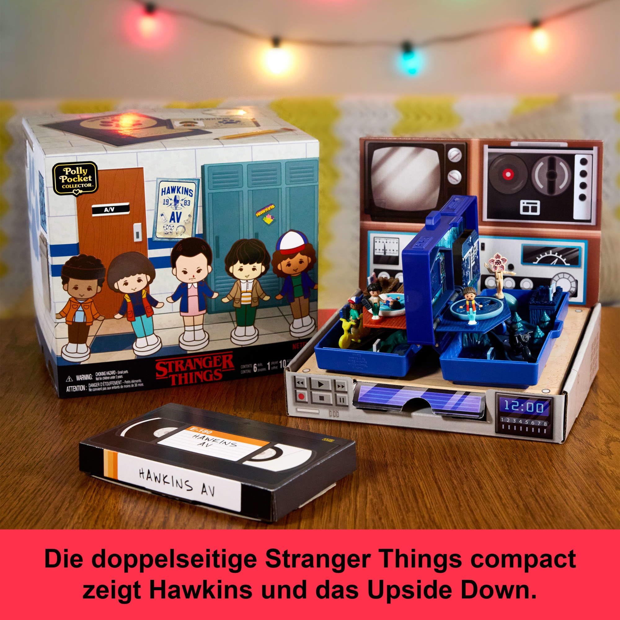 Polly Pocket Stranger Things playset shows Hawkins locations for storytelling.