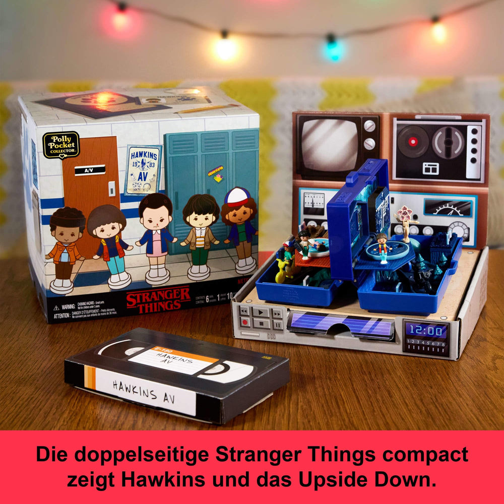 Polly Pocket Stranger Things playset shows Hawkins locations for storytelling.