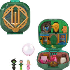 Polly Pocket Wicked collector compact green exterior with gold details for display-ready play