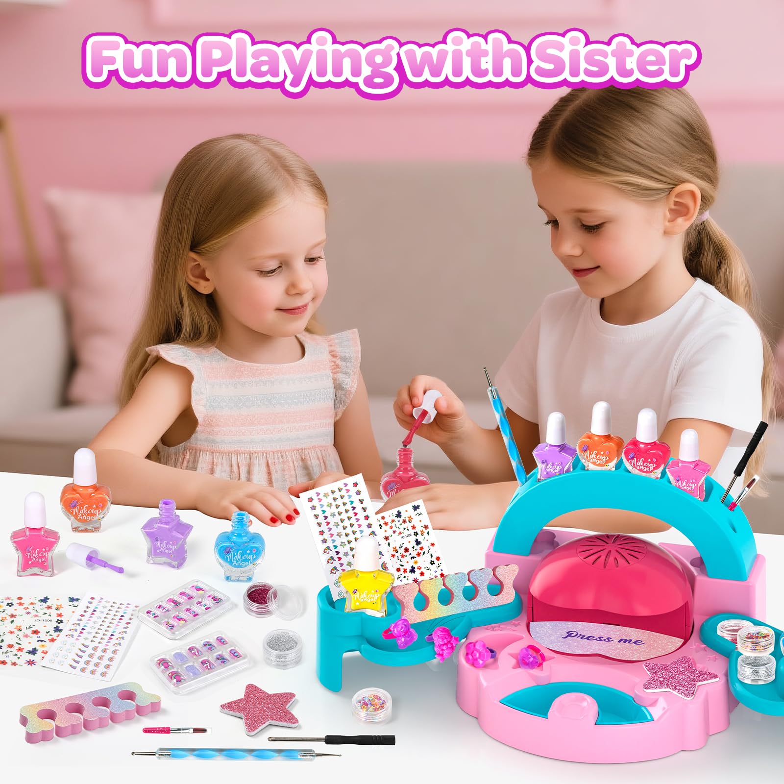 Polokping Kids Nail Dryer delivering quick, gentle drying.