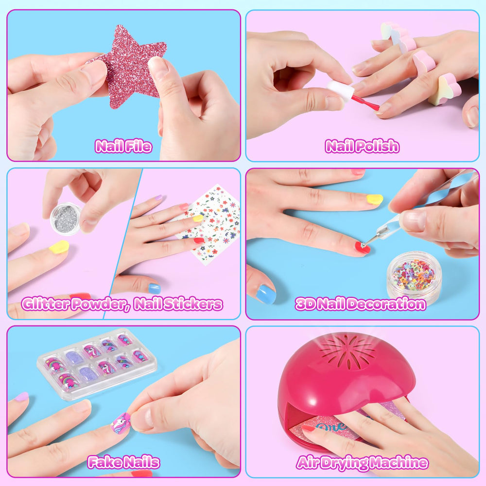 Polokping Nail Polish Bottles offering safe, washable colors.
