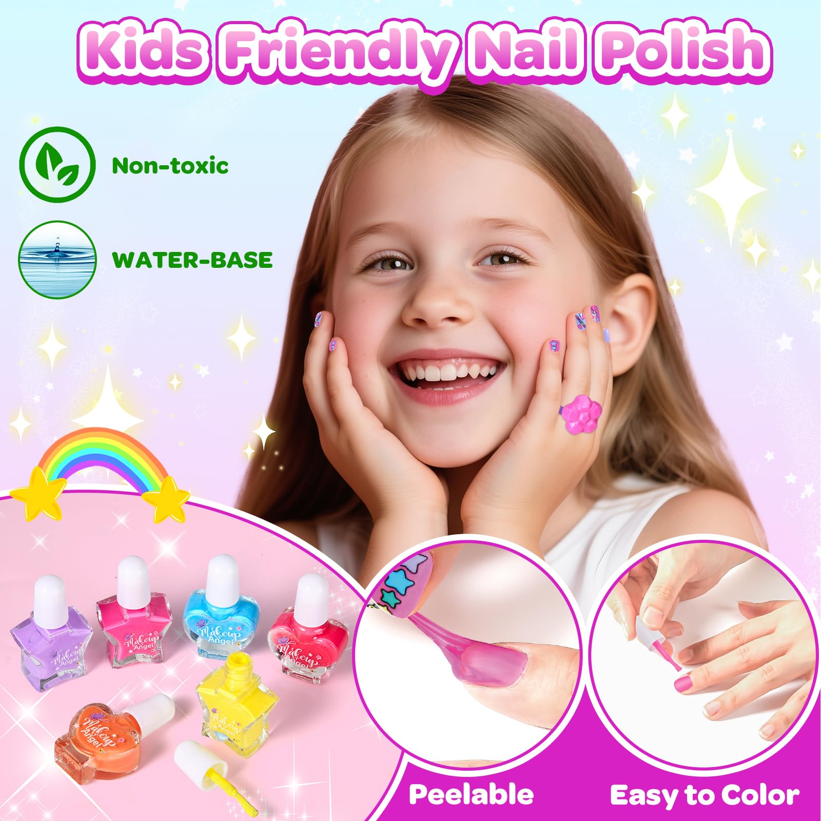 Polokping Press-On Nails with easy, kid-friendly design options.