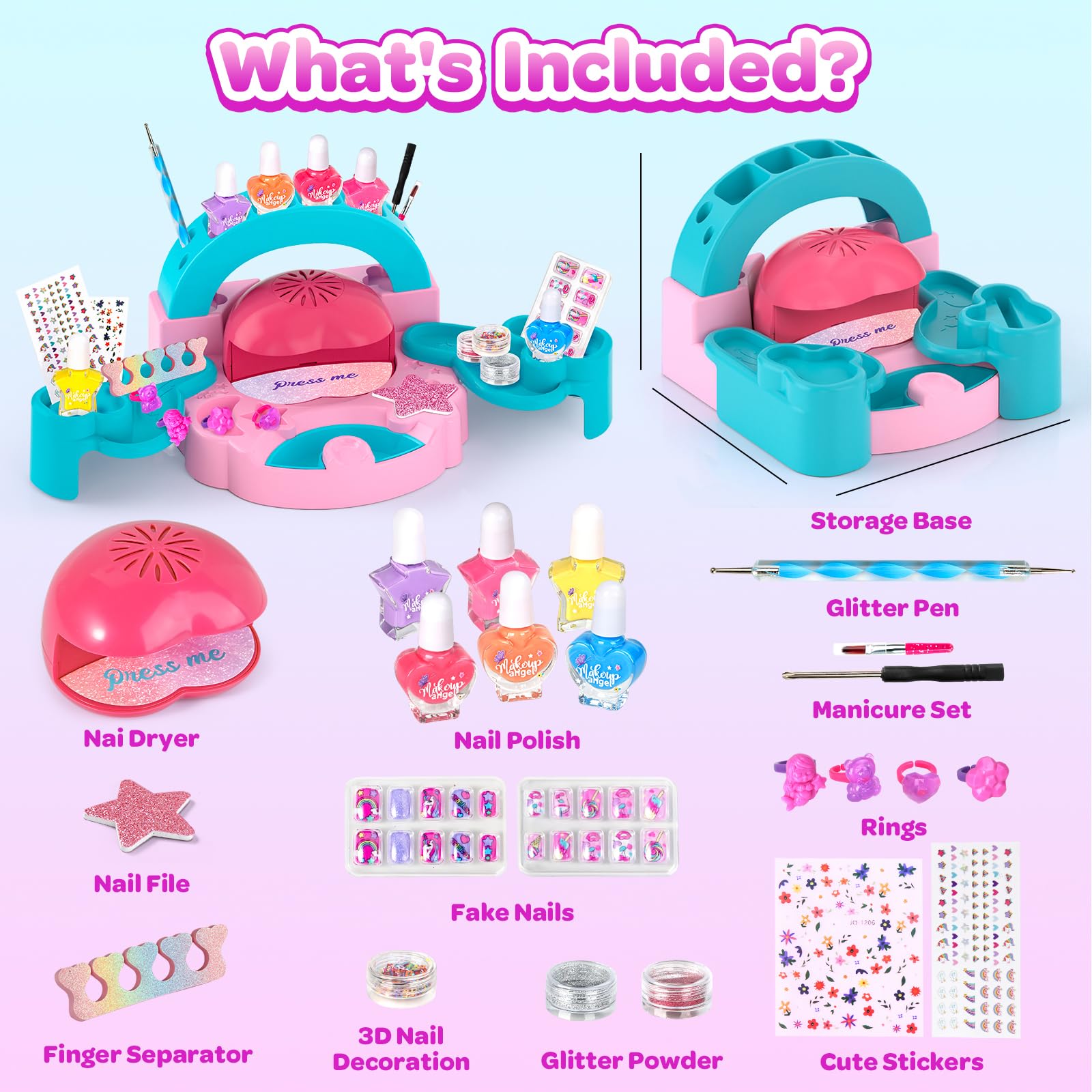Polokping Nail Decorations with 3D accents for imagination.
