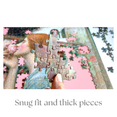 Pomegranate Charley Harper Wild Summer puzzle offers a snug-fit experience for focused problem-solving.