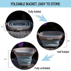 POMIKU folding bucket carries water or small treasures during play.
