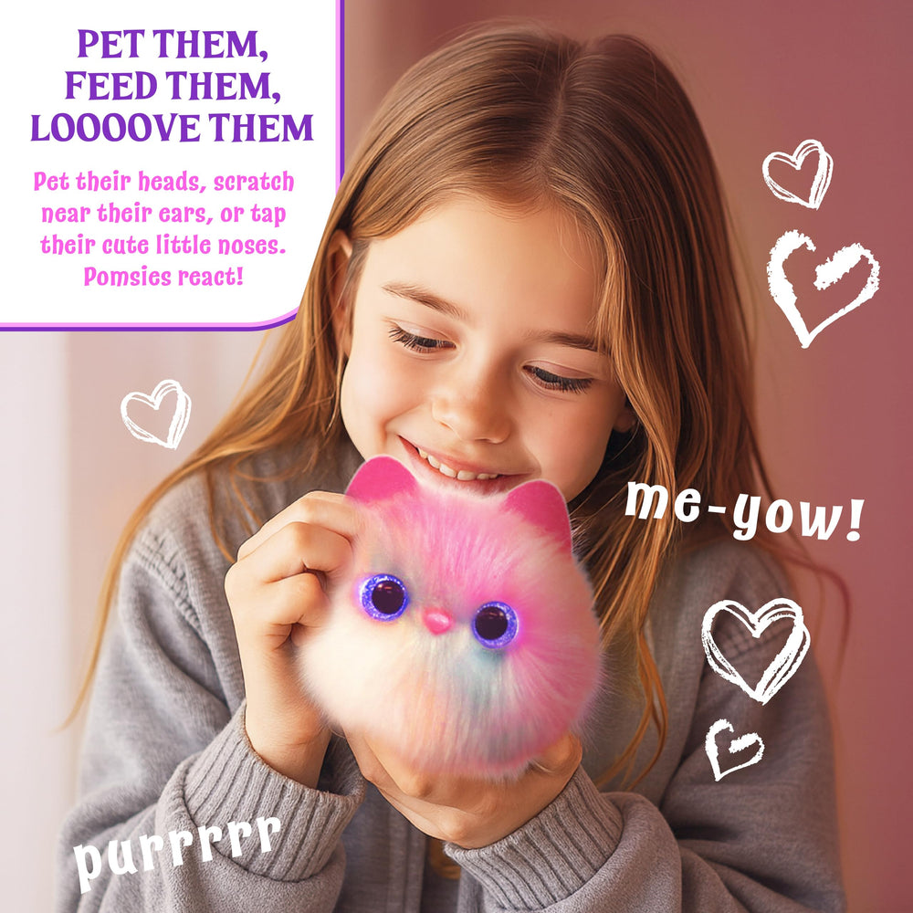 Pomsies Pitch Purrfect Skye connects with other toys for friendly conversations.