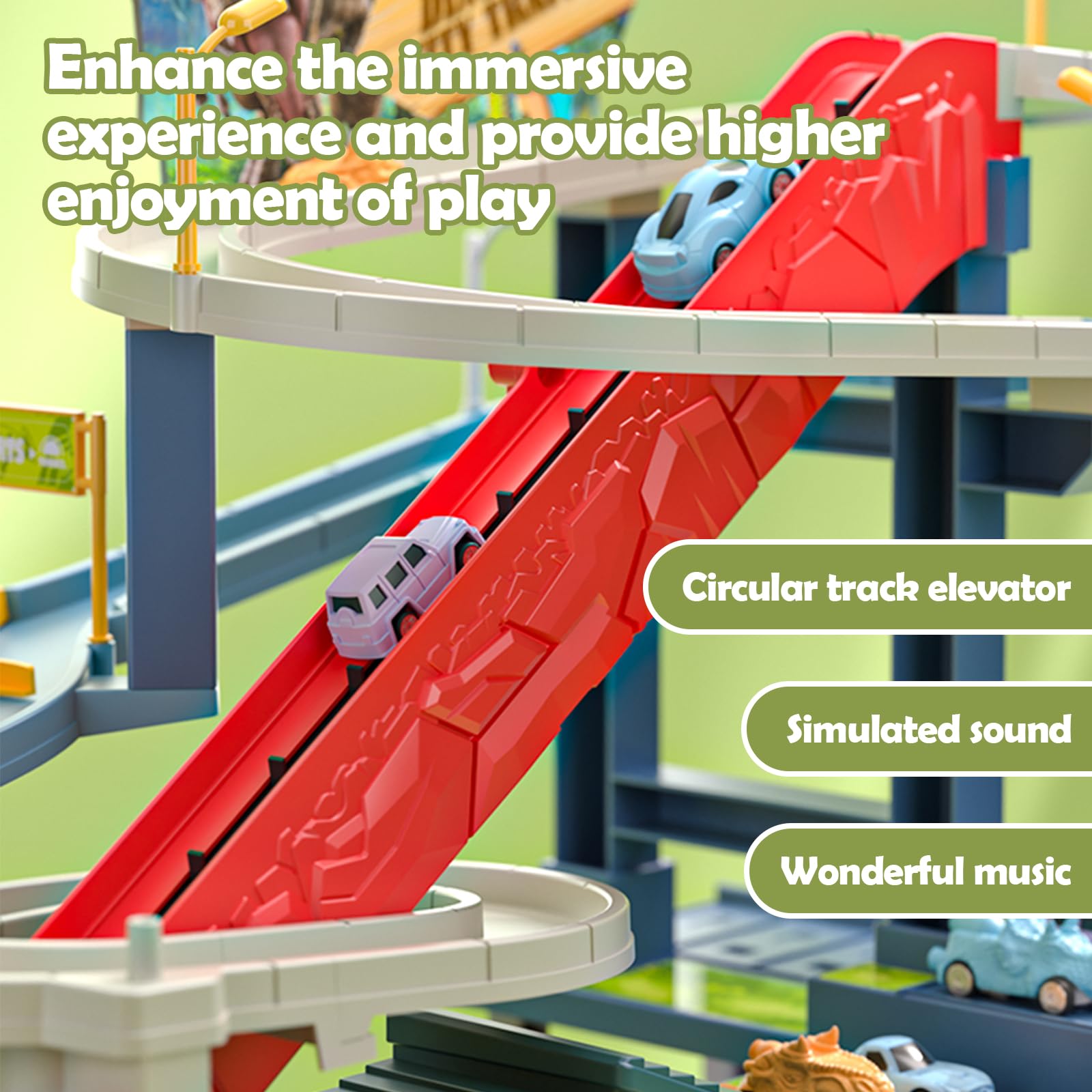 Ponilyer car ramp playset supports cooperative play and imaginative scenarios