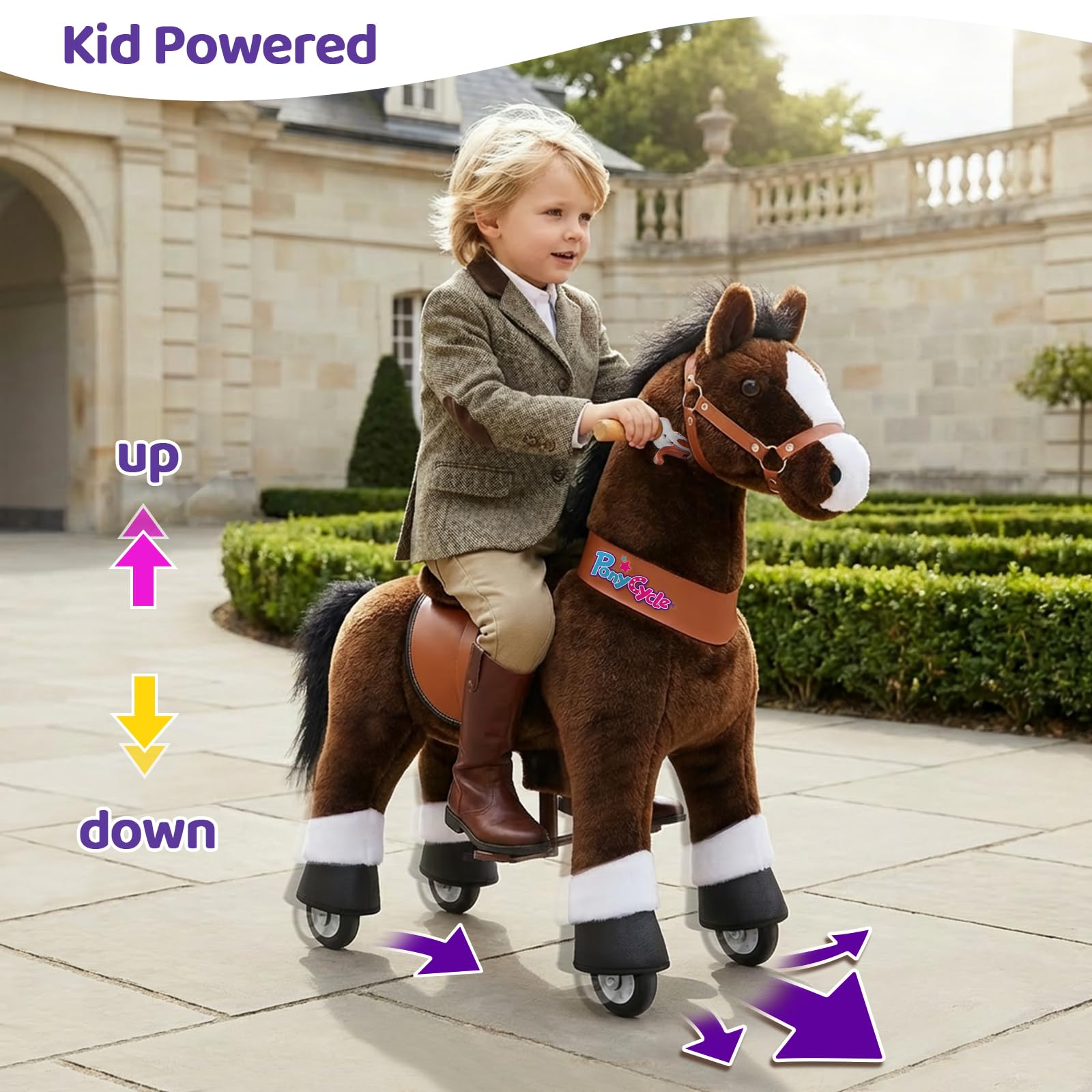 PonyCycle sturdy frame supports safety and durability.