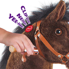 PonyCycle plush saddle and body provide comfortable riding.