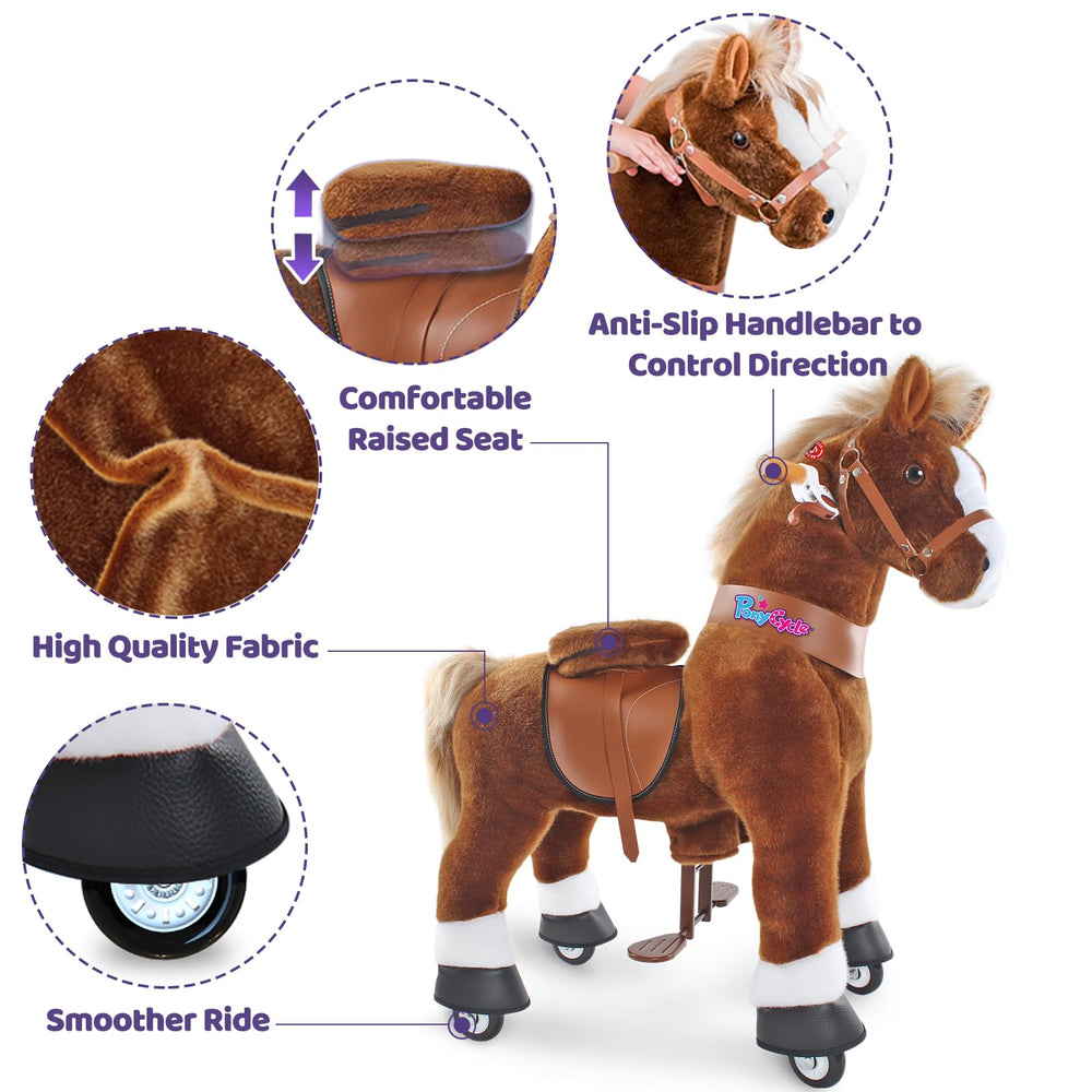 PonyCycle ponycle-upgraded-wheels-smoother-ride image emphasizes smoother, safer rolling.