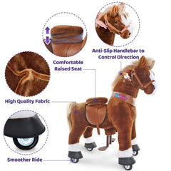 PonyCycle ponycle-upgraded-wheels-smoother-ride image emphasizes smoother, safer rolling.