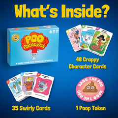 Poo Pocalypse family game night setup for 2-4 players.